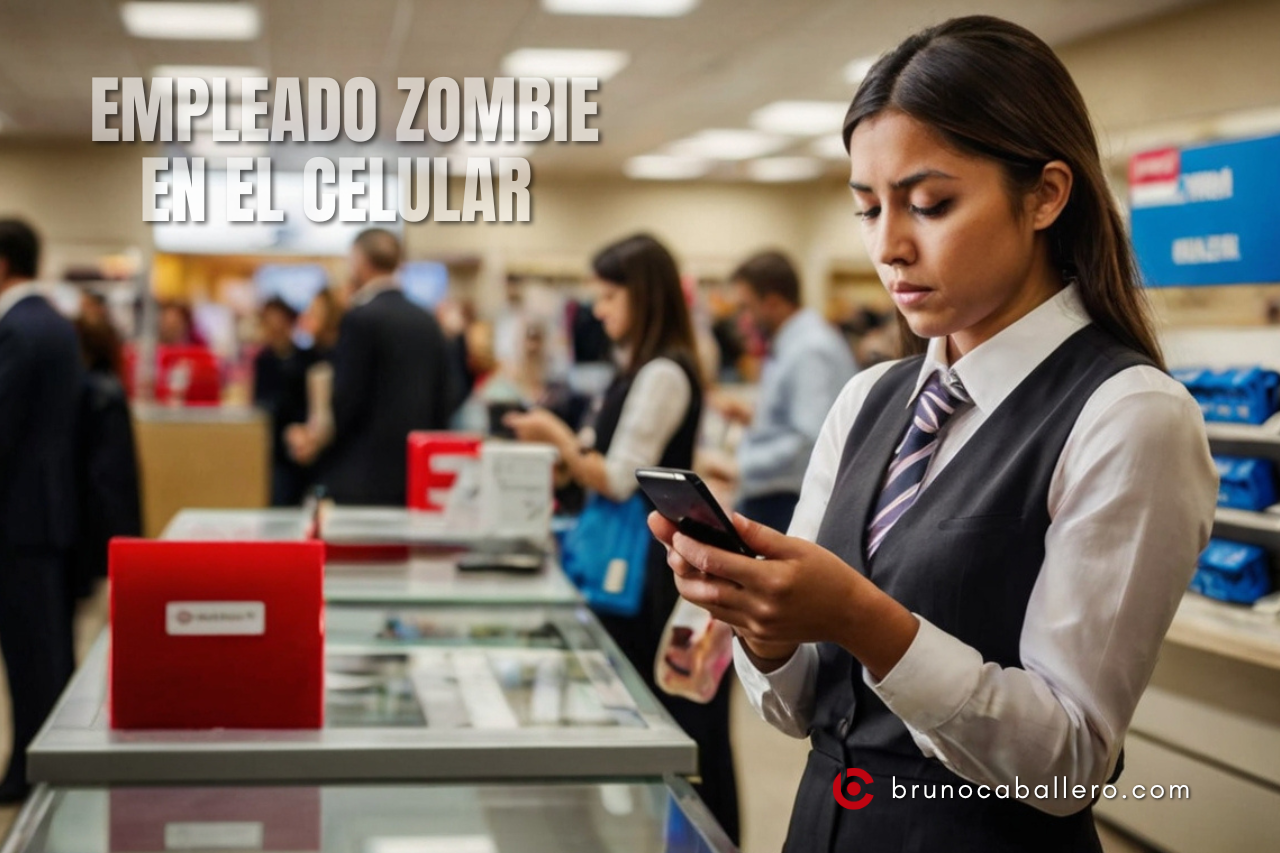 EL VENDEDOR ZOMBIE EN SU CELULAR